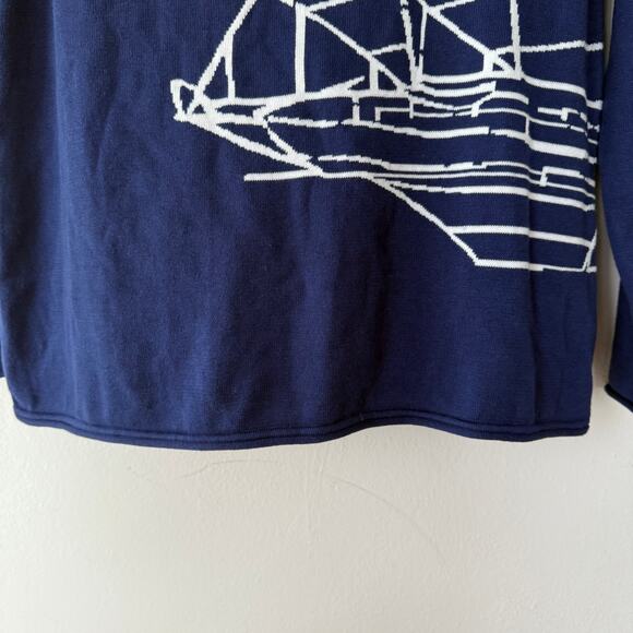 Vineyard Vines Blue White Sailing Crewneck sweater size M - Picture 4 of 9